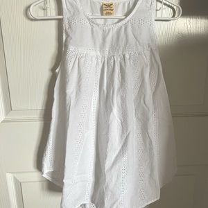 White Embroidered Sleeveless Blouse